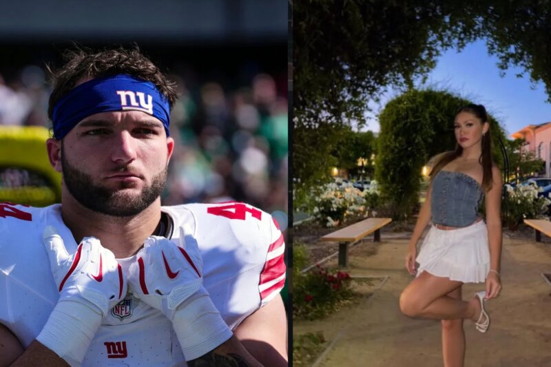 A namorada de Cam Skattebo, Chloe Rodriguez, captura o momento de fanboy do Giants RB após a histórica vitória do campeonato dos Knicks