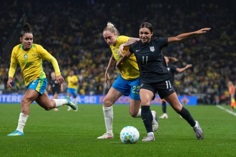 USWNT 1, Brasil 2: O início rápido de Sophia Wilson fracassa contra o forte time da casa