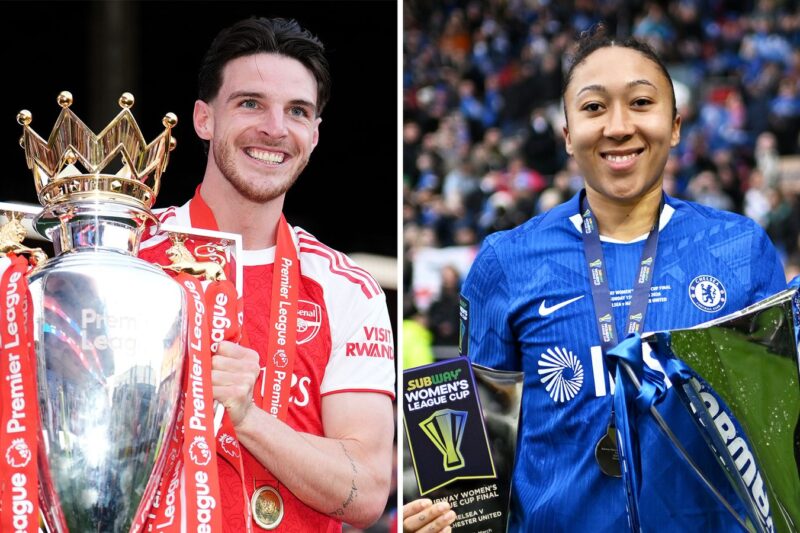 O meio-campista do Arsenal, Declan Rice, e o atacante do Chelsea, Lauren James, são selecionados para o prêmio de Jogador do Ano da PFA | Notícias de futebol