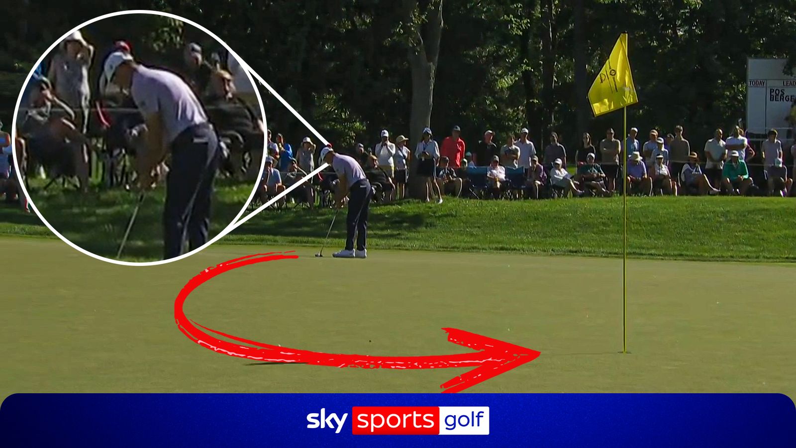 Spieth afunda uma tacada INACREDITÁVEL de 63 pés voltada completamente para o lado errado!